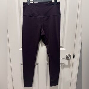 Zella full length leggings plum color size Large